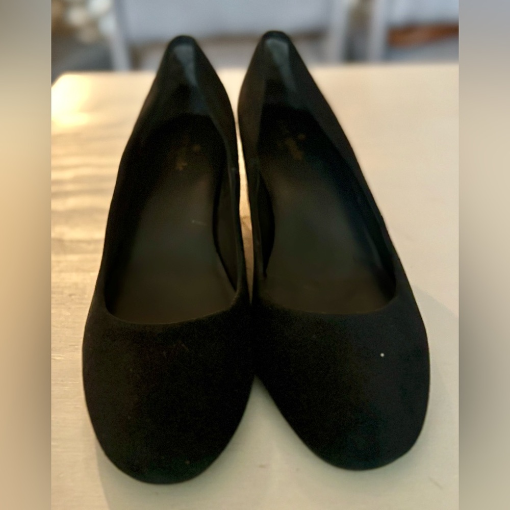 Kate Spade Suede Black Block Heels Size 9.5